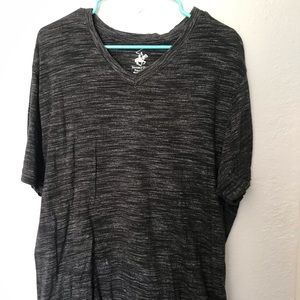 Beverly Hills Polo heather black V neck